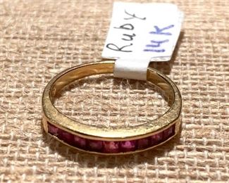14K ruby ring