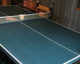 Ping pong table and paddles 
