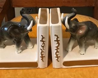 Elephant bookends 
