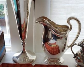Sterling Silver Vase & Pitcher