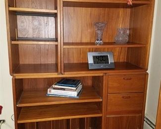 Modern teak bookcase unit...multi configurations!