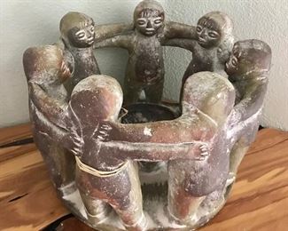 South American Clay Candle Holder