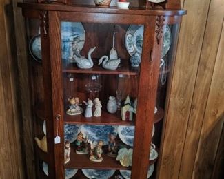 antique oak china cabinet