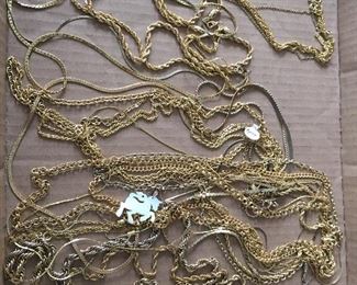 Goldtone chains for crafting jewelry 