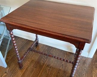 Vintage barley twist leg table - $45