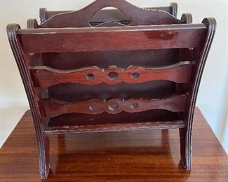 Vintage wooden magazine rack some flaws - $15