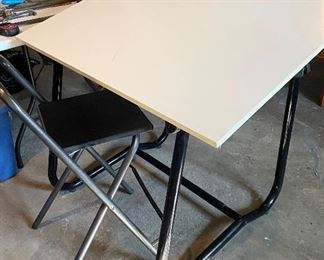 Adjustable drafting/art table with chair. - $65