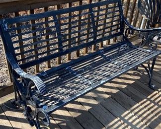 From"New Orleans" wrought iron bench. Very old and heavy. $200 (No Discount)