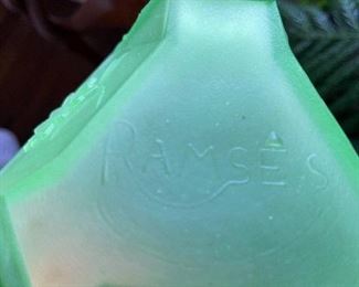 Additional photo of Deco powder jar marked on bottom "Ramses", 1930's - $65