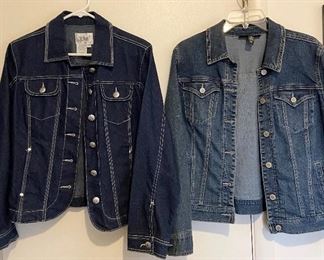 Ladies jean jackets - Left is size PM $8, Right is size M $10