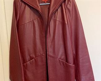 Red leather coat - $22