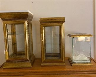No discount will apply to these items. Gold show cases - Left to right, $30 (sold) - middle $25 - small $25