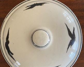 Rare Kansas City Southern Railroad "Flying Crow" dinnerware lid. $90