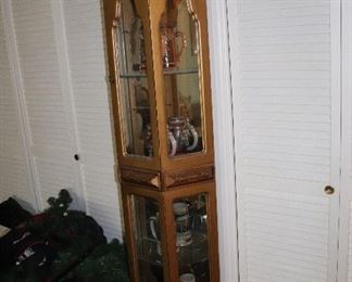 Curio cabinet with light