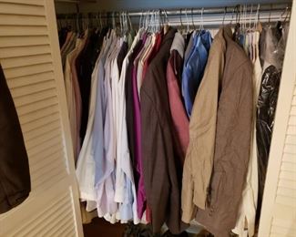 Lots of nice men's clothing 