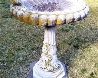 Old bird bath