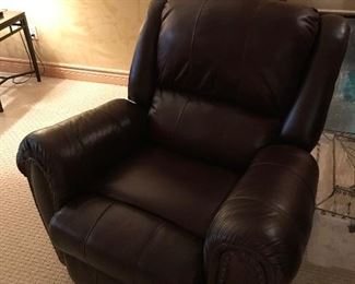 Lane Furniture - Chocolate colored leather recliner.