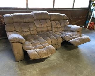 Sofa with two recliners