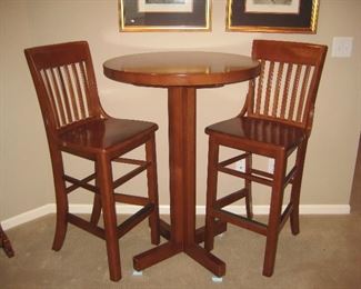 Cherry High Top Table with Two Chairs





