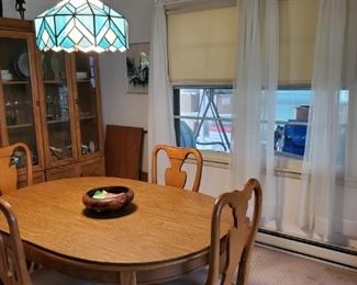 Dining room table and hutch