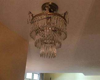 Antique 1920's Foyer Chandelier approx 10 1/2" diameter and 12" high $150