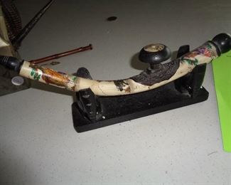 hand carved & painted pipe