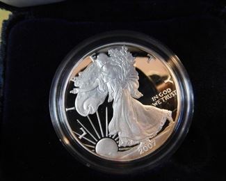 Lot 1. 2007 Silver Eagle Boxed Proof
