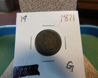 Lot 6. 1871 Indian Head Penny(G)