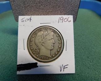 Lot 19. 1906 Barber Half Dollar(VF)