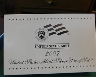 Lot 25. 2007 U.S. Mint Silver Proof Set