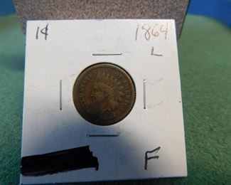 Lot 33. 1864 Indian Head Penny(L/Fine)