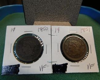 Lot 38. 1850, 51 U.S. Large Cents