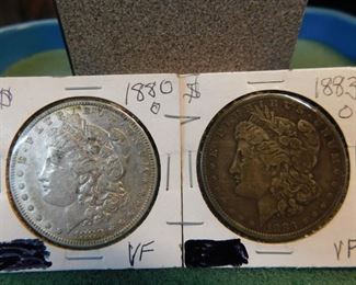 Lot 40. 1880-O, 1883-O Morgan Dollars