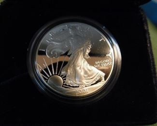 Lot 43. 2001 Silver Eagle(Proof Boxed)