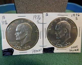 Lot 45. 1976 Bicentennial Silver Ike Dollars(40%)