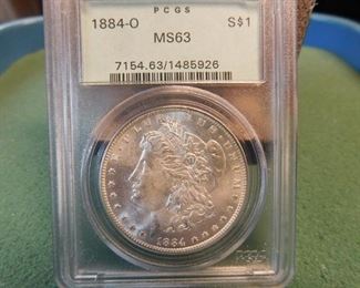 Lot 46. 1884-O Morgan Dollar(PCGS-MS63)