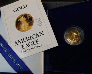 Lot 50. 1988 1/10th Ounce Gold Eagle(Boxed)