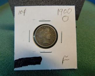 Lot 58. 1900-O Barber Dime(Fine)