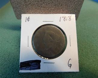 Lot 72. 1818 Large Cent(G)