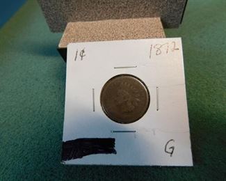 Lot 74. 1872 Indian Head Penny(G)