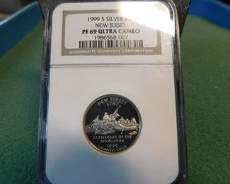 Lot 79. 1999-S Silver New Jersey Quarter(NGC PF69 Ultra Cameo)