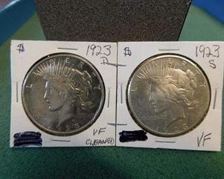Lot 83. 1923-D, 1923-S Peace Dollars