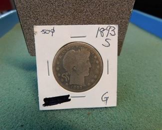 Lot 93. 1893-S Barber Half Dollar