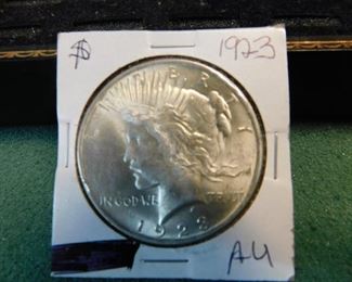 Lot 106. 1923 Peace Dollar(AU) 