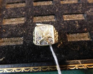Lot 114. 10K Gold Eagle Ring(6 Grams/Size 4.5)
