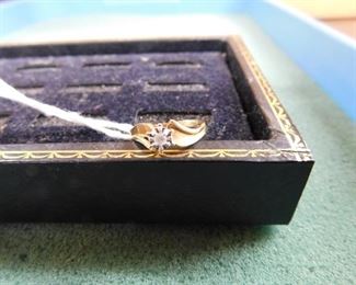 Lot 126. 10K Gold Diamond Ring(1.5 Grams) 