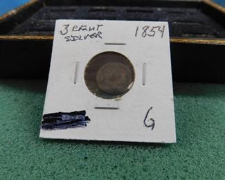 Lot 128. 1854 Silver Three Cent Piece 