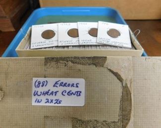 Lot 140. Box of 88 Error Wheat Pennies