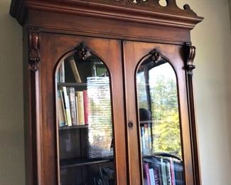 Beautiful walnut (I think) cabinet. The wood is gorgeous!