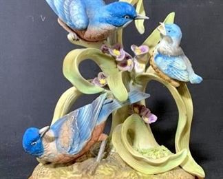 Andrea by Sedak Porcelain Family Of Bluebirds

